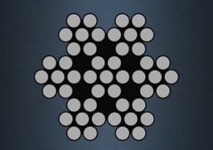 7×7 (6/1) – Συρματόσχοινο γαλβανισμένο με πυρήνα σύρματος