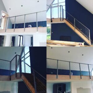 Stainless steel handrail using wirerope system