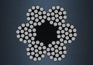 6×19 (12/6/1) – Fibre Core Galvanized Steel Wire Rope