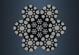 6×19 (9/9/1) Seale Compacted – IWRC Wire Rope