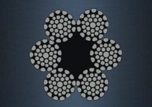 6×36 (14/7+7/7/1) Συμπυκνωμένο – Συρματόσχοινο από χάλυβα με πυρήνα ινών