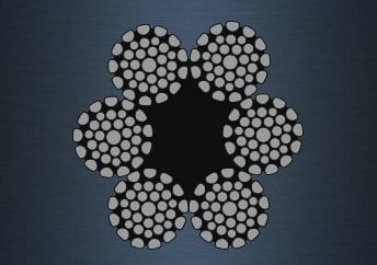 6×36 (14/7+7/7/1) Συμπυκνωμένο – Συρματόσχοινο από χάλυβα με πυρήνα ινών