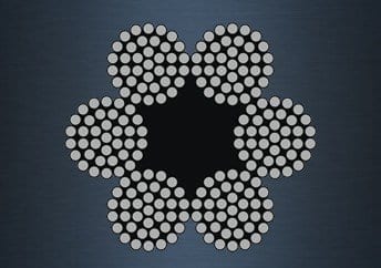 6×37 (18/12/6/1) – Fibre Core Galvanized Steel Wire Rope