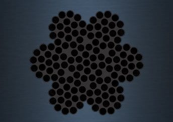 7×19 (12/6/1) – Zwart staalkabel