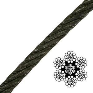 1 4 6x19 class bright wire rope 38