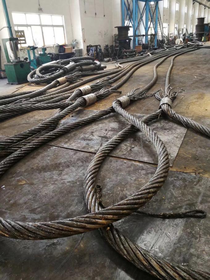 Dedal de estilingue de cabo de aço de 1" de 3 pernas para aparafusar manilha de âncora elo mestre oblongo