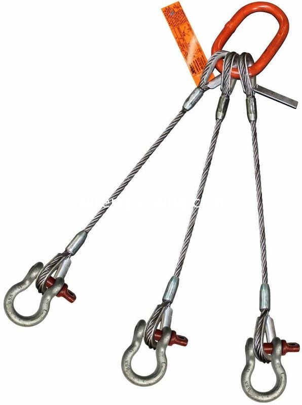 HSI 3//4 x 20 Single-Leg Wire Rope Sling Eye-to-Eye Flemish Loop Ends 5.6 Ton Vertical Rated Capacity EIPS 6x25 IWRC