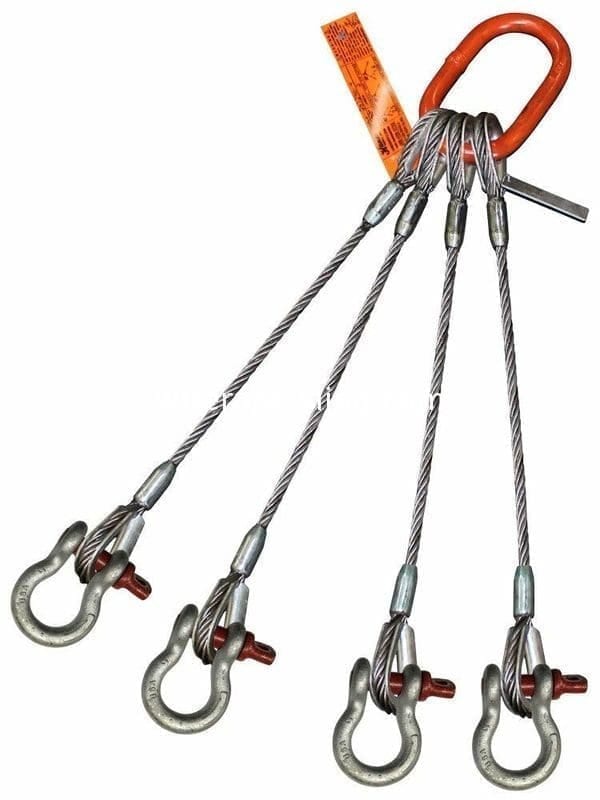 1 "Vier-poot staalkabel Sling Vingerhoed-naar-schroef Pin Anker Shackle Langwerpige Master Link