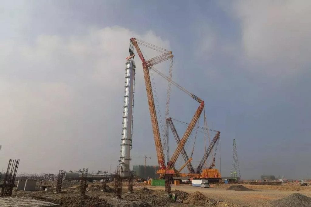 中国の最初の塔のワイヤーロープ巻き上げサイト1