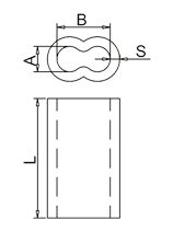 Crtež aluminijske ferule 8 oblika