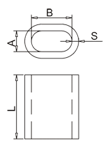 oval aluminium ferrule drawing