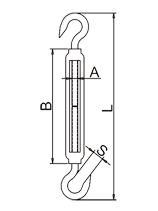 turnbuckle hook and hook drawing