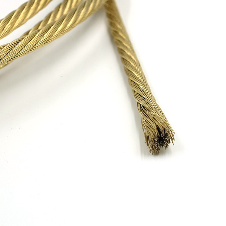 真ちゅうコーティング鋼線ロープ