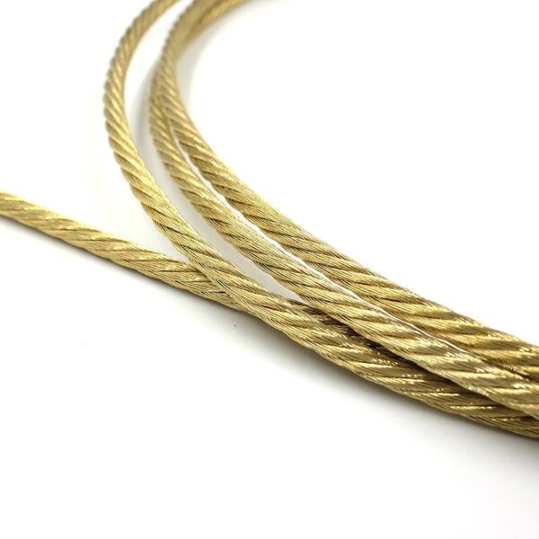 حبل سلك فولاذي 7 × 19 مع طلاء نحاسي 2