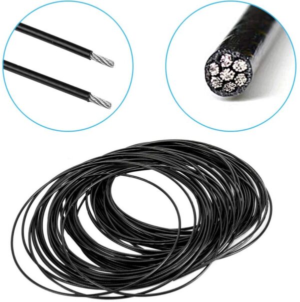 Stainless Steel Black Wire Rope, Globe String Lights Hanging Kit, Cable Railing, Aircraft & Picture Hanging Kit - Slika 2