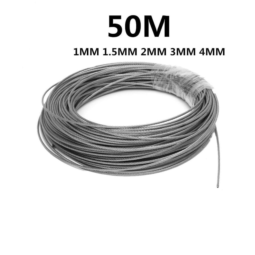 Details about   1.5MM-5MM 304 stainless steel wire rope with red covered cable clothesl 3M-30M 
