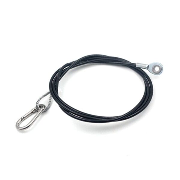 pl21199275 4 0 mm cable de acero inoxidable recubierto de plástico negro accesorios de eslingas de elevación con compuerta de rosca