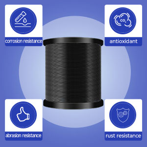 Stainless Steel Black Wire Rope Cable