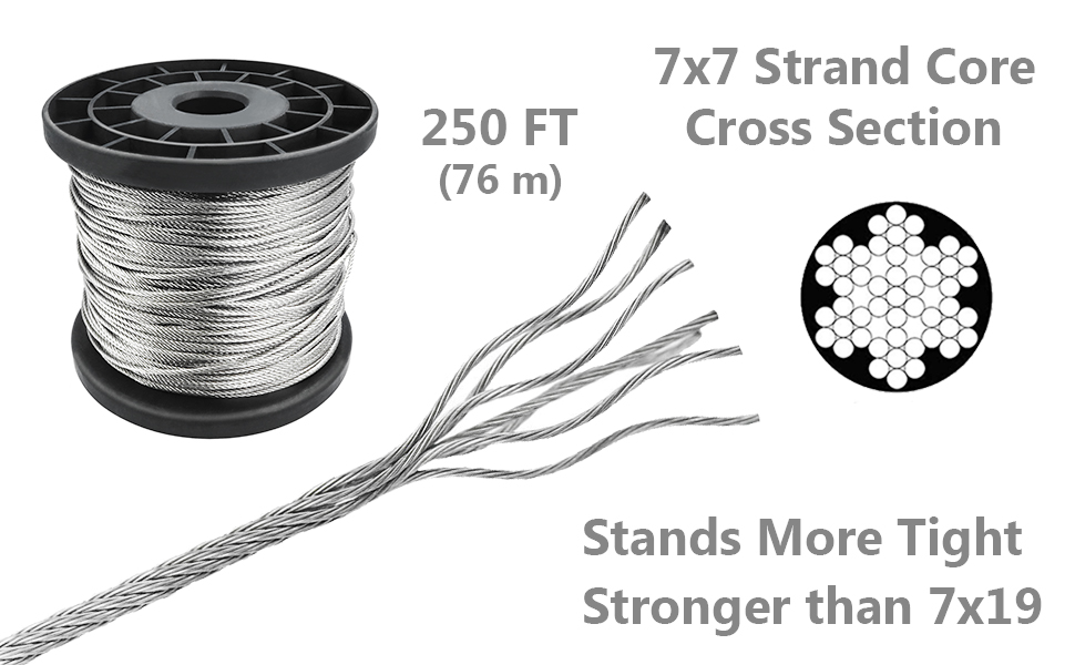 304 ステンレス鋼ワイヤー ロープ