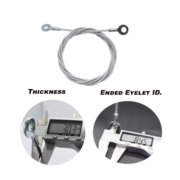 Heavy-Duty PVC Coated Safety Lanyard - 304 Stainless Steel Wire Rope with M8 Eyelets (2-Pack) 🛡️ - Image 2