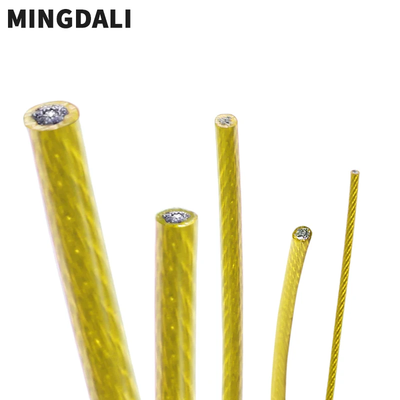 1/1.2/1.5/2/3/4/5/6mm PVC cable rope surface yellow coating lamp rope advertising board hanging rope clothesline - Image 2