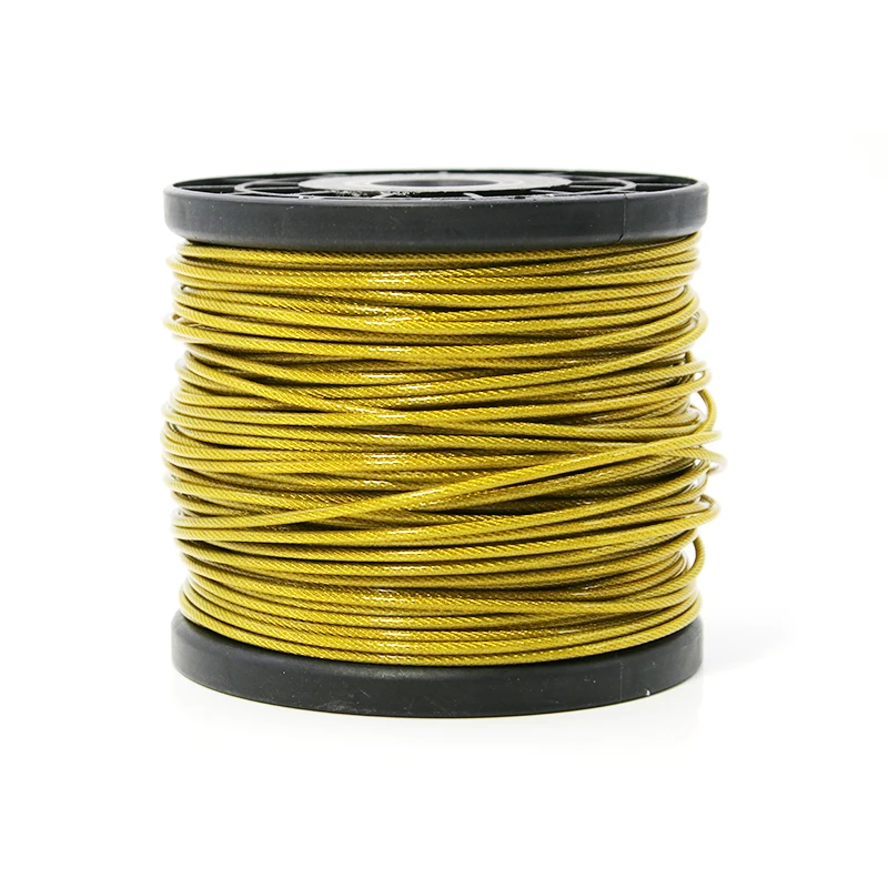 1/1.2/1.5/2/3/4/5/6mm PVC cable rope surface yellow coating lamp rope advertising board hanging rope clothesline - Image 6