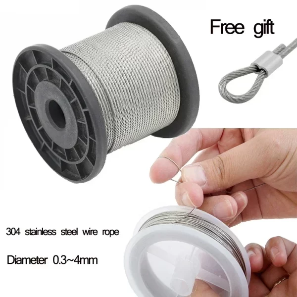 304 Stainless Steel Wire Rope - Waterproof, Soft & Flexible Cable | LKS
